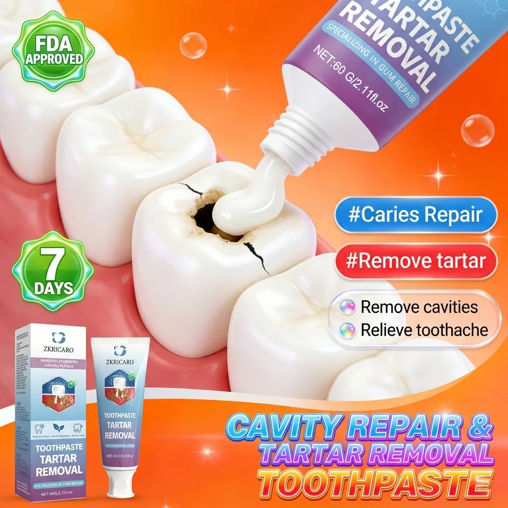 Dental Care Toothpaste, Dentist-Recommended Anti-Cavity Fluoride Formula with Menthol Mint, Plant-Based Enamel Repair & Strengthening for Sensitive Teeth, 12h Fresh Breath, Gentle Coffee Stain Whitening, 4.5 oz Value Pack