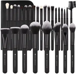 DUcare Dark Angel - Professional Makeup Brushes Set 27Pcs Full Kit with Portable Makeup Brush Cosmetics Bag