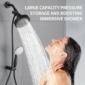 4 Inch 10cm Shower Head, Single Unit, Water Saving ABS Plastic, Adjustable Swivel Ball Joint, High Flow Universal G1/2 Thread, Bathroom Accessory