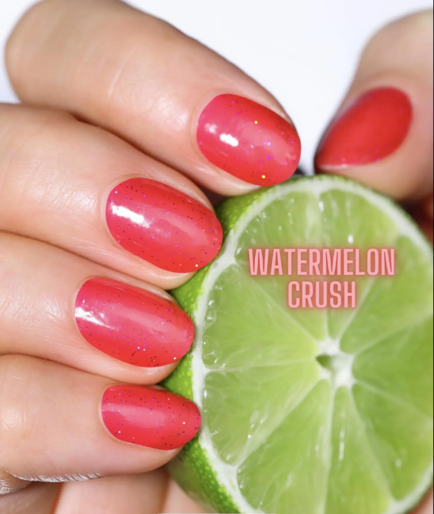Watermelon Crush Nail Polish Strips - 100% Real Formula, No Dry Time, Beauty Art Accessory for Easy Application, No Variations