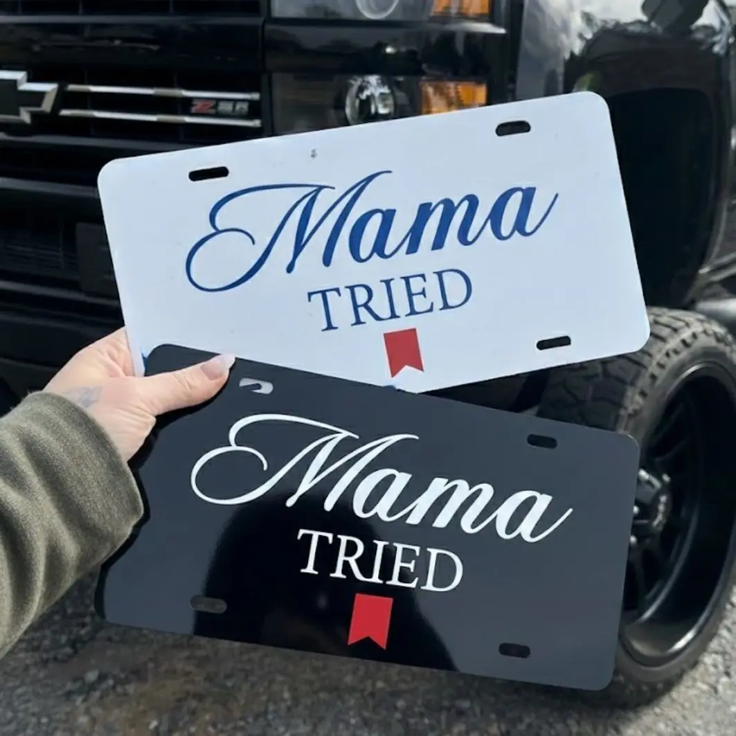 Mama Tried Ultra License Plate, Auto Car Truck Vehicle Tag, Decoration, Car Accessories, Perfect Gifts For Him/Her