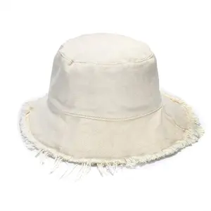 Sun Hats for Women Summer Casual Wide Brim Cotton Bucket Hat Beach Vacation Travel Accessories