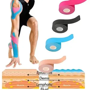 Sports Fitness Bandage Muscle Tape Waterproof Elastic Stretch Adhesive Skin-Friendly Lightweight Portable Sports Muscle Patch