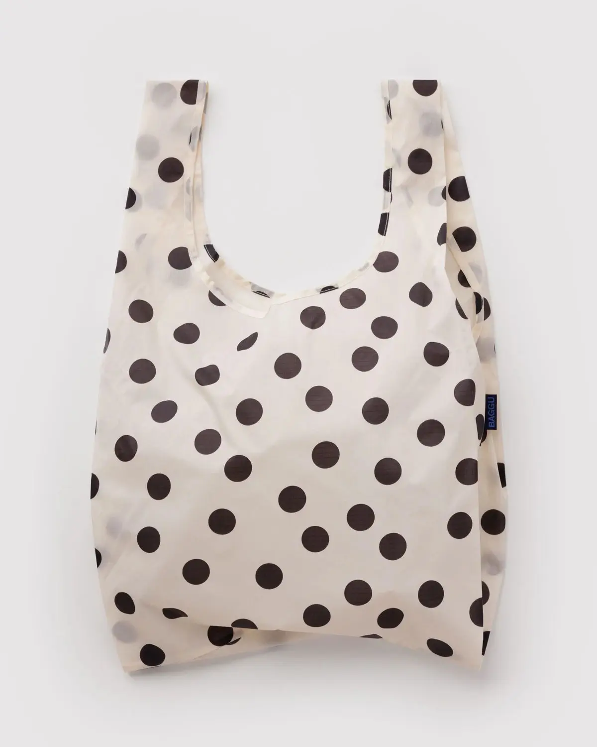 BAGGU- Standard Reusable Shopping Bag White Polka Dot