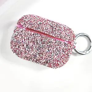 Luxury Sparkly Rhinestone AirPods Protective Cover - Cute Glitter Case with Keychain for AirPods 1/2/3/4, AirPods Pro2 Pro3, Ideal Gift for Girls