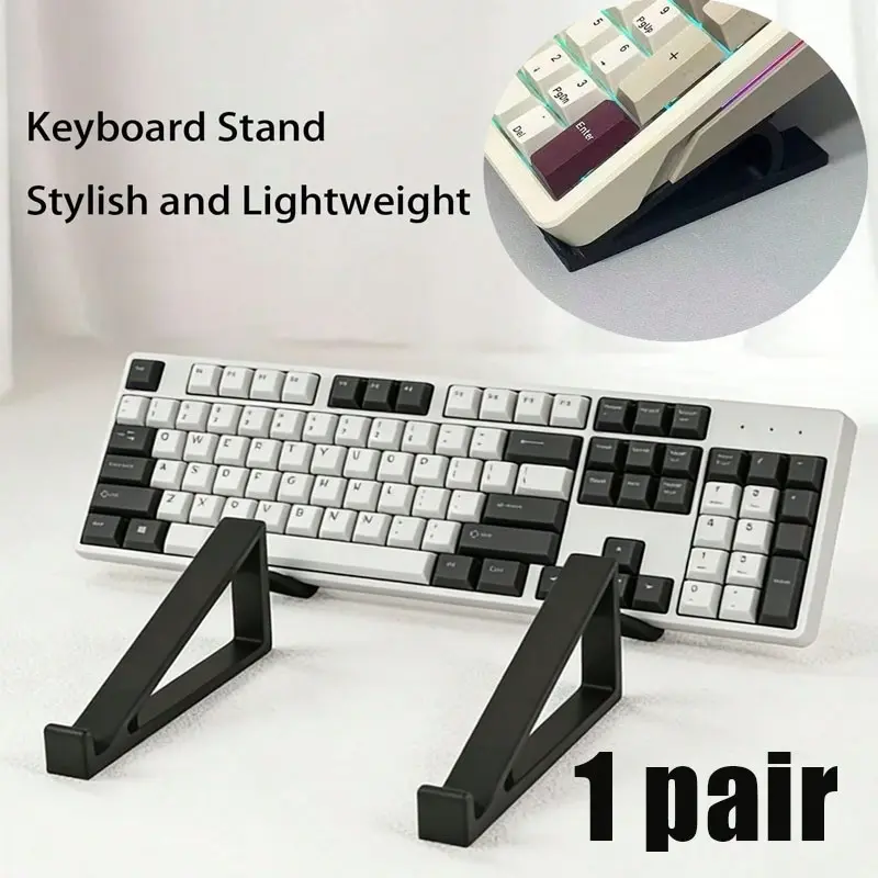 Ergonomic Keyboard Stand, Non-Slip Design, Durable Plastic Base, Comfortable Typing Experience, Fits Most Keyboards, Office & Home Use
