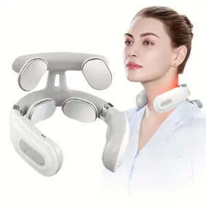 Portable neck and shoulder massager-deep tissue kneading, 4 modes 16 levels of strength, USB rechargeable ergonomic design, relieve back pain, a relaxing gift for men women Comfort