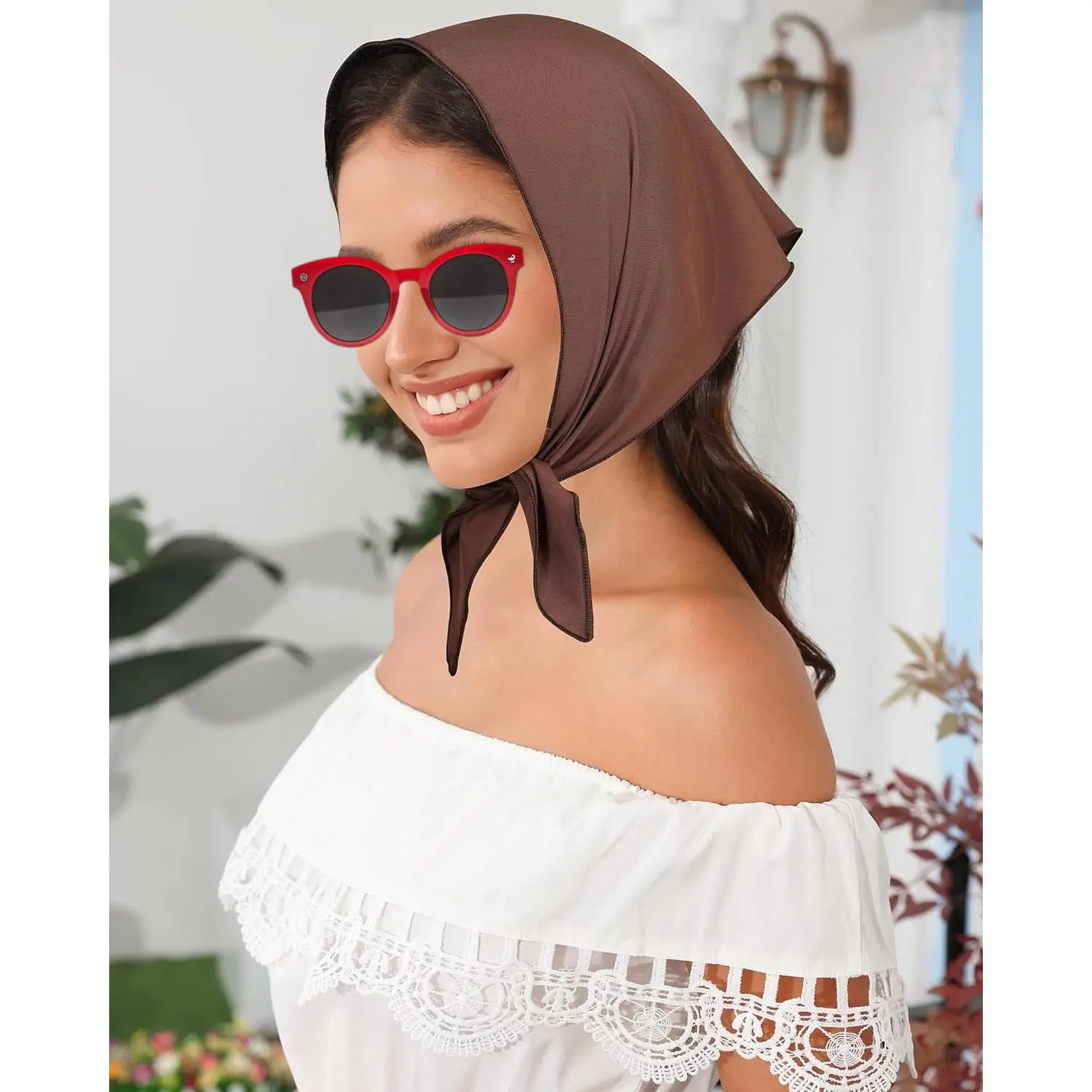 3 Pack Hair Bandana Headband for Women, Triangle Head Scarf Tie-Back Neck Scarf HSA24 3Pcs Hair Bandanas Head Kerchief for Women Girls Tie  main image 4