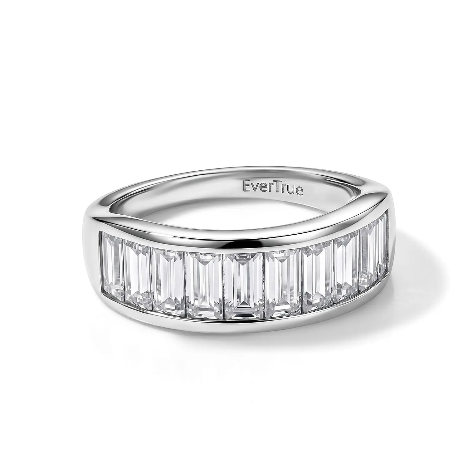 EverTrue Moissanite 2.00 ctw Band Ring in Platinum Bond (Size 7.0)