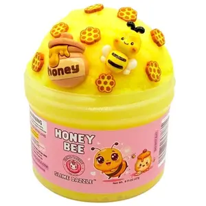 Cloud Slime 8 Fl Oz Honey Bee Non Sticky Beginner Friendly Made In USA Yellow Scented
