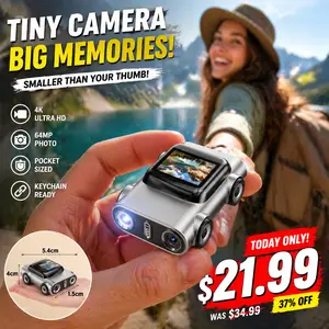 Mini car shaped camera, 32GB memory card for immediate purchase and use. Capable of taking photos and recording videos, with 4K image quality. Students shoot vlogs and record scenery outdoors, with one machine for multiple uses and full cost-effectiveness