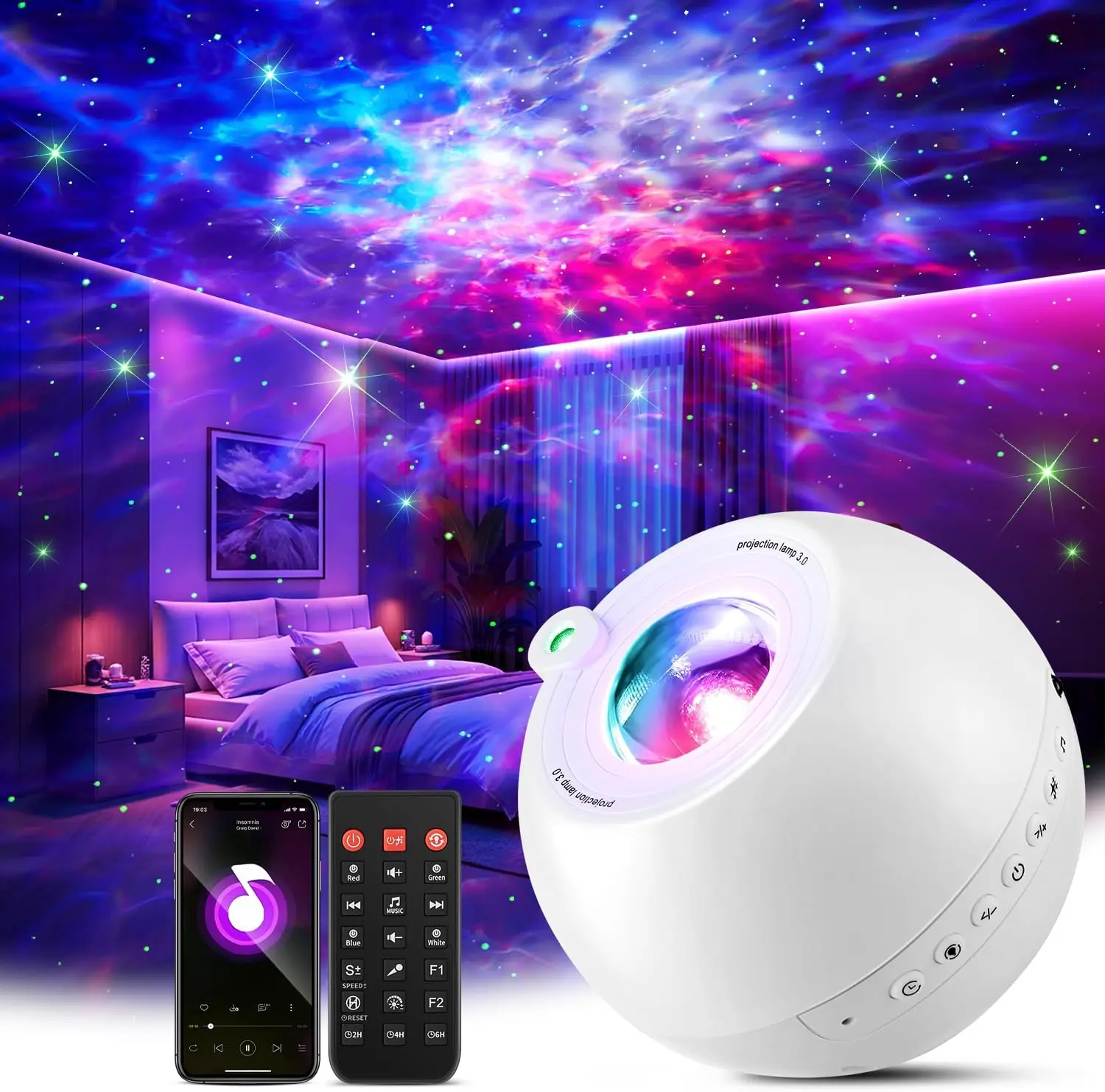 Starry Night Galaxy Projector