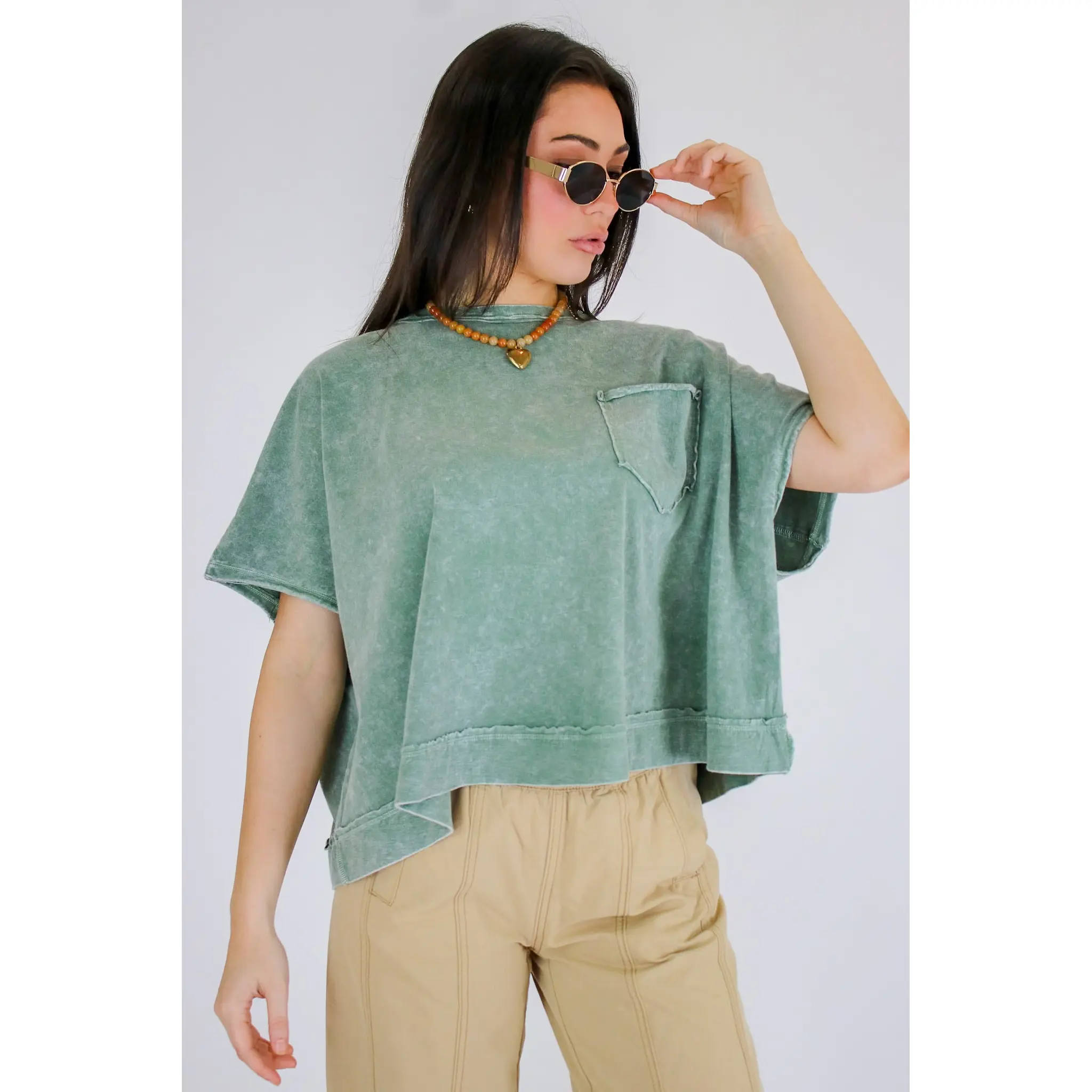 Halo Drift Oversized Pocket Top