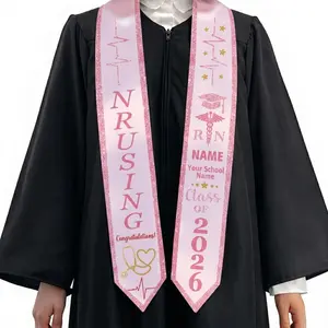 Custom Nursing Graduation Stole, RN Stole Class of 2026 Printed Sash, Personalized Nursing Graduation Gift
