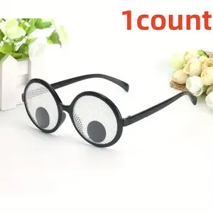April Fools' Day Prank Glasses, Fun Ball Frame Eyewear for Parties, Halloween Costume Accessories, Christmas Holiday Gag Gifts, Party Event Props
