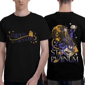 Anime Bizarre Adventure T-Shirt Kujo Jotaro Manga T-Shirts Men Women Clothing Cotton Casual Comfort Oversized T Shirt Tops