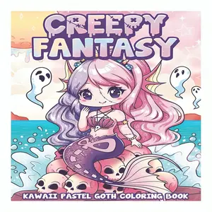 Creepy Fantasy Kawaii Pastel Goth Coloring Book Cute and Creepy Horror Gothic Coloring Pages (Pastel Goth Coloring Series) stress relief coloring book