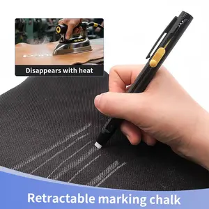 High-Temperature Disappearing Fabric Marker Pen Set, 2 Pens + 20 Refills, Heat-Sensitive No Residue, Essential for Sewing Efficiency