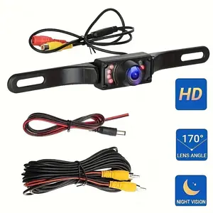 CCD Rearview Camera / 7 LED Infrared Lights for Nighttime Visibility / Tailored for Reversing in Pickups, Minivans, Trucks, And Suvs / Operates Without a Battery, Without Battery
