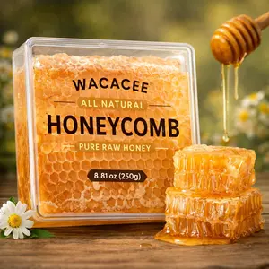 WACACEE whole honeycomb honey—you can chew it; a premium honey suitable for pairing with cheese platters, toast, tea drinks, and desserts.