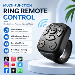 TikTok Scrolling Ring - Remote Control for TikTok, Bluetooth Page Turner Ring Scroller for iPhone iPad, Camera Shutter Photography Tool Short Video and Music Remote Controller, iOS Android Phone Compatible