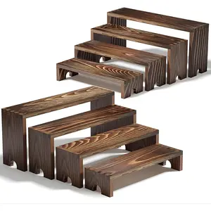 2 Set Wooden Tiered Risers Display Stands for Vendor Events,Stackable  Cupcake Display Stand,Farmhouse Decor  Dessert Table Display Set,Vendor Booth Display Items, Display Risers for Party