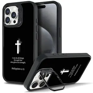 Bible Verse Cross Faithful Pattern Phone Case For iphone 17 Pro Max Plus Air Gift Ideas Anti-drop Cellphone Protective Case With  Ring Stand Magsafe Tough Shockproof Mobile Phone Cover