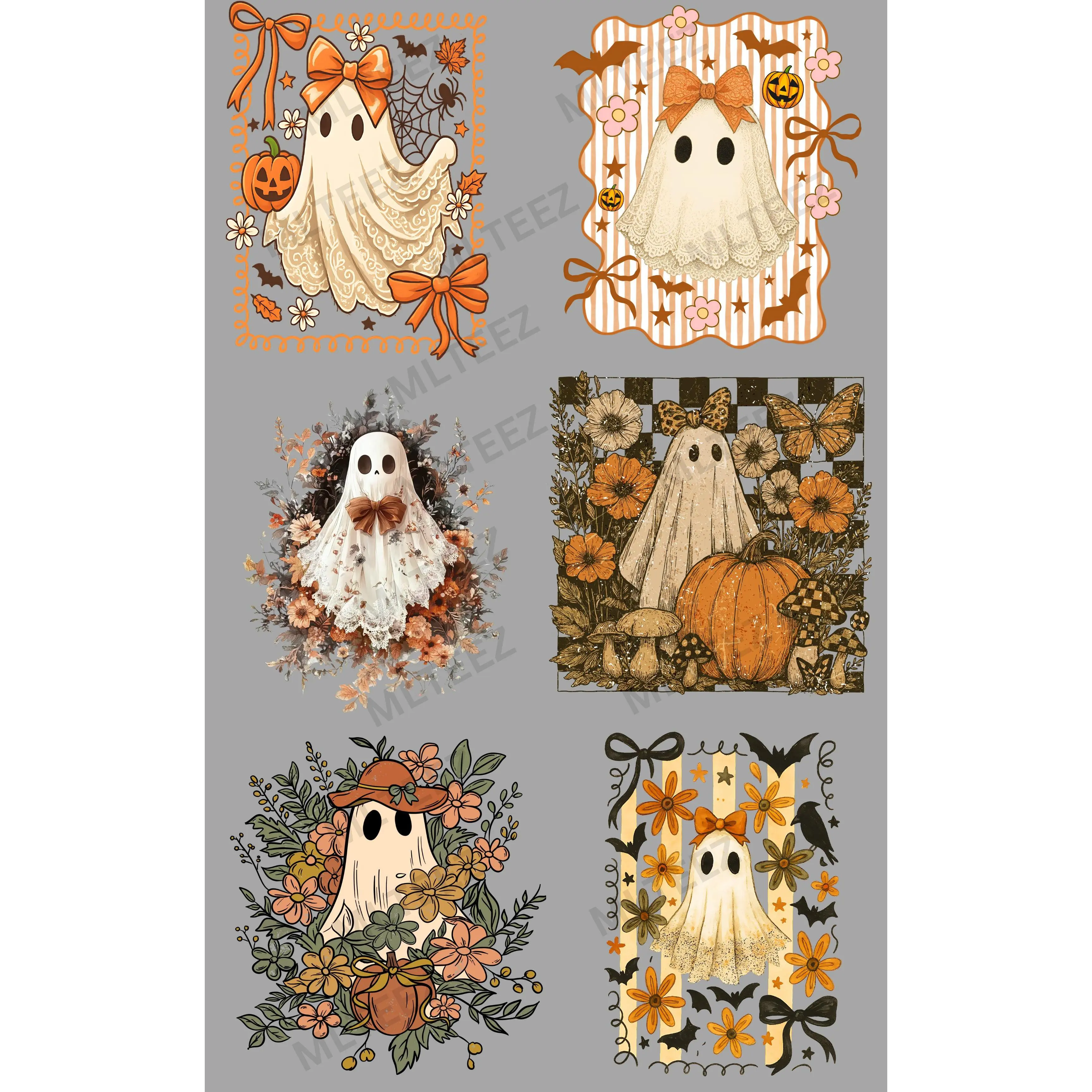 COQUETTE GHOST (1) PREMADE GANGSHEET  - 22X36  DTF TRANSFERS - DIRECT TO FILM