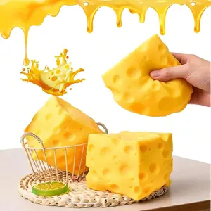 2026 New Oversized Cheese Wet Toy, Slow Rising Squeeze Block, Stress and Anxiety Relief Gift for Kids and Adults