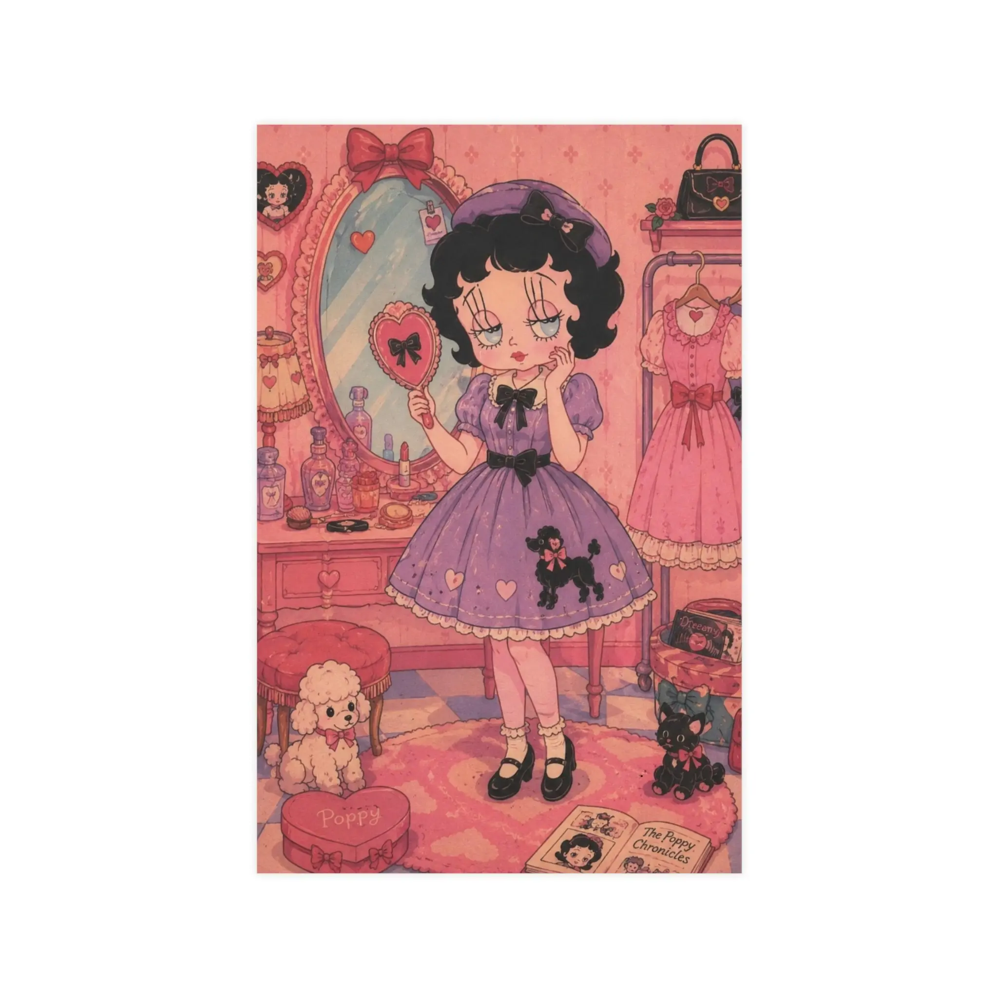 Matte Poppy’s Vanity Room Art Poster, Home Decor Wall Art Print for Living Space