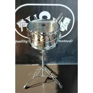 Gon Bops Banda Snare Drum 8.5" × 14" Stainless Steel - 12 Lugs (Tarola)