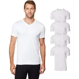 32 Degrees Mens 4 Pack Cool V-Neck T-Shirt| Anti-Odor| Quick Drying| 4-Way Stretch