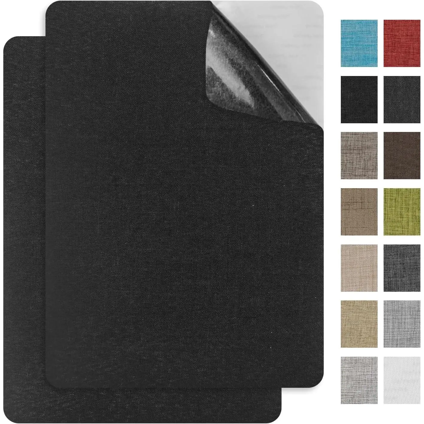 2 count 8 * 11Inch Couch Patches Repair Fabric, Self-Adhesive Couch Repair Patch with  Glue, Repair Patch for Sofa, Tote Bags,  Seats, Furniture,Etc(Black)