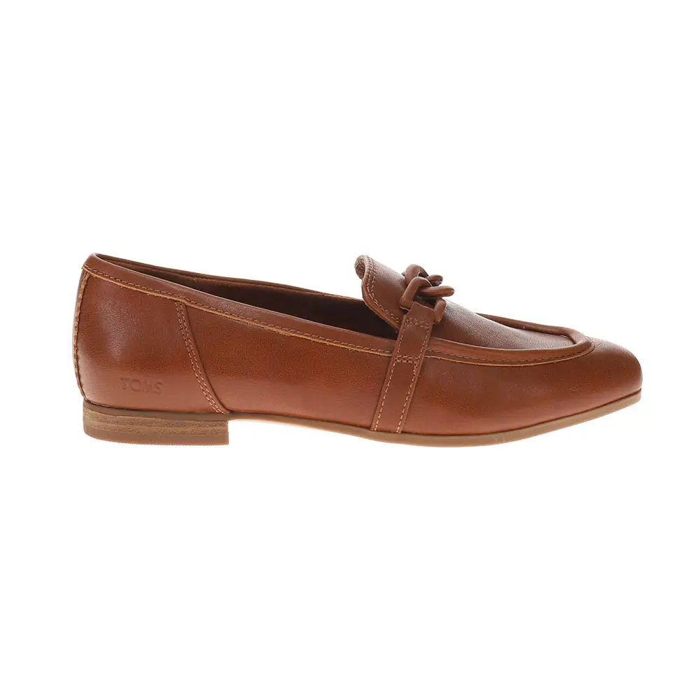 TOMS Womens Lynette Chain Slip On Loafers Casual - Brown