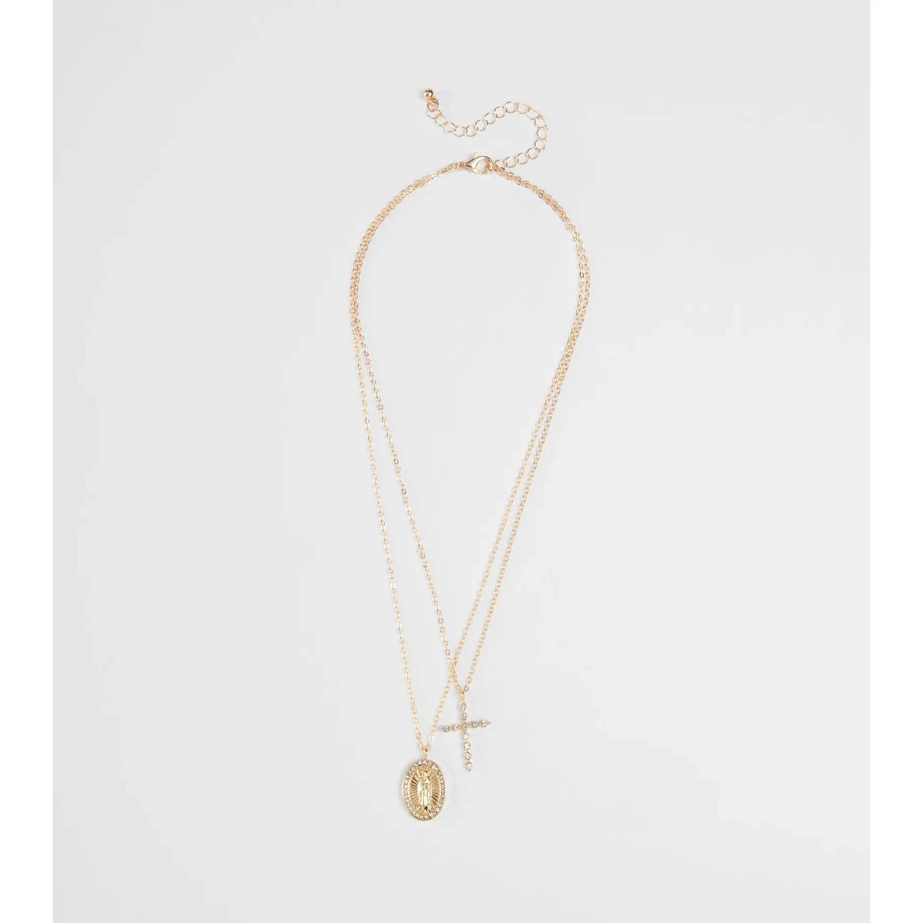 Dainty Blessings Cross Pendant Necklace
