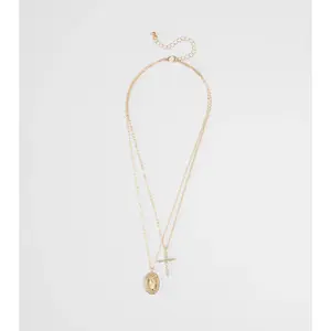 Dainty Blessings Cross Pendant Necklace