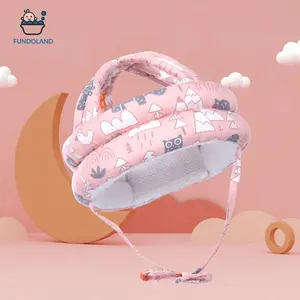 Baby Head Protector Cute No Bumps Infant Safety Armor Toddler Headguard Adjustable Protective Cap for Crawling Walking Newborn Cotton