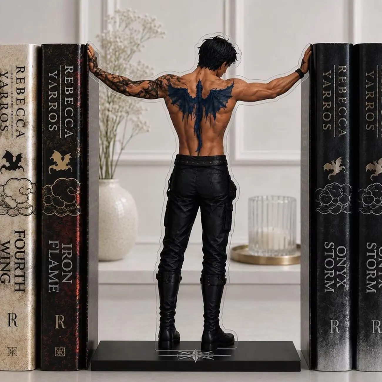 Xaden Bookend Standee, Fourth Wing Inspired Bookshelf Decor,  Xaden and Violet, Dragon Rider Fantasy Gift, Empyrean Series Book Lover Decor