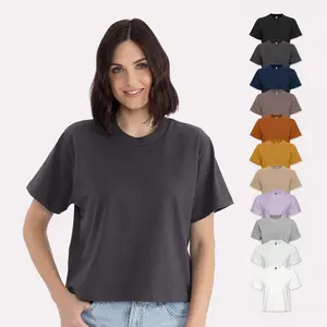 Next Level Women's Boxy T-Shirt, Multi Pack Crew Neck Heavyweight Tees for Ladies, Bulk Cotton Relaxed Fit Undershirts - 11 Different Colors