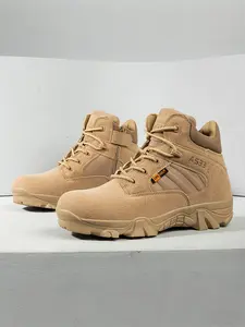 Men's Side Zipper Tactical Boots, New Hiking Boots, Durable Outdoor Hiking, Wilderness Camping, Mountain Climbing and Off-road Equipment, Waterproof and Wear-resistant Shoes