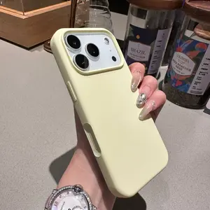 Luxury Lens Frame Case, Ultra-Thin Liquid Silicone Soft Shell, Compatible with iPhone 17 Pro Max/16/15/14/13/12/11 Pro Max/XR Plus