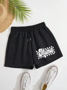 Women's Shorts with Pockets, Casual Comfy Drawstring Shorts for Daily Wear, Ladies Bottoms for All Seasons