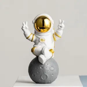 Astronaut Figurine Decoration, /silver Color Miniature Ornament for Home/office/tabletop, Perfect Gift for Birthday/celebrations