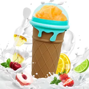 17oz Large Slushie Maker Cup, Magic Quick Frozen Slushy Cup Cooling Cup Squeeze Cup Slushie Maker, Homemade Milk Shake Ice Cream Maker Turn any Drinks into Slushie