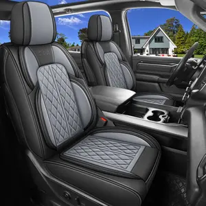 Car Seat Cover Custom Fit for Ford F150 2009-2026 Faux Leather Seat Cover Set Compatible with Regular Cab/Super Cab/Super Crew Pickup Truck Cushions