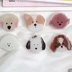 Epoxy acrylic mobile phone holder cartoon cute dog Corgi Teddy telescopic airbag holder Smartphone Cellphone