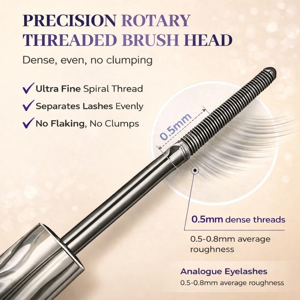 Ultimate Length & Curl Mascara Set, Material Mascara Tubing, Made with Spiral-Threaded Brush, Smudge Proof, Non Clumping, Long Lasting and Waterproof