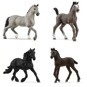 Schleich 4 Bundle Selle Francais Stallion Horse Figurines - Authentic and Educational Toy Figure, Fun and Imaginative Play for Boys and Girls, Gift for Kids Ages 5+- Collectibles Home Decor Ornaments Animal Statue Figures