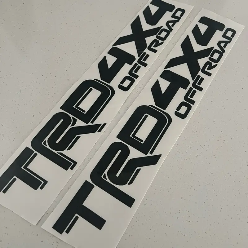 4x4 Off Road Decals compatible with Tacoma or Tundra Black Matte  Ready to install