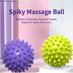 Spiky Massage Ball for Foot & Back - Hedgehog Muscle Roller Ball for Deep Tissue Acupoint Massage - Trigger Point Therapy Tool for Neck, Shoulder, Physical Therapy & Yoga